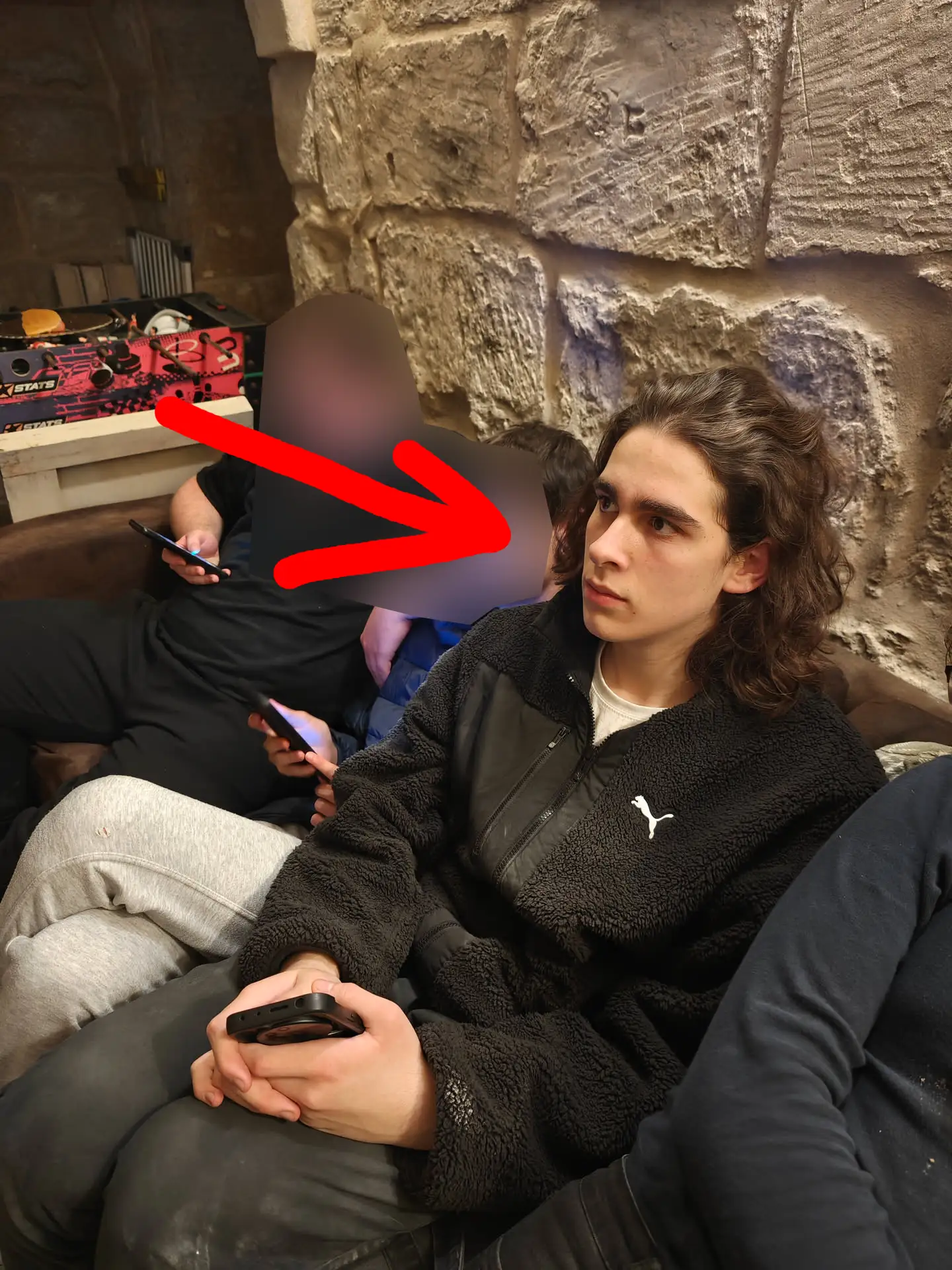 Joe sitting on a sofa